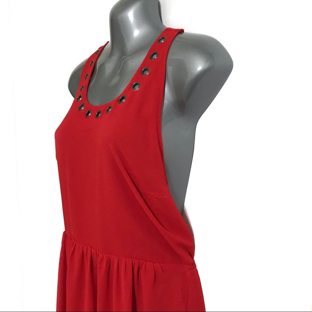 Cotton Candy Women's Red Open Back Mini Dress L